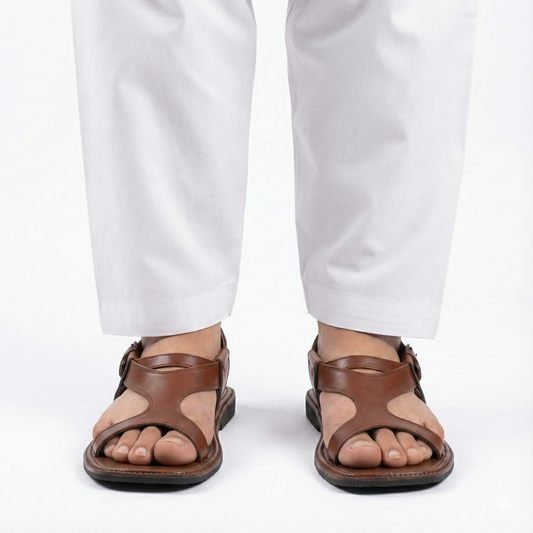 Handmade Pure Leather Panjedar Chappal for Men P#1007