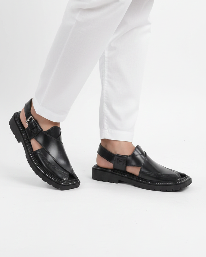 Pure Leather Handmade Kaptaan Chappal For Men