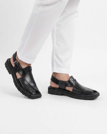 Pure Leather Handmade Kaptaan Chappal For Men