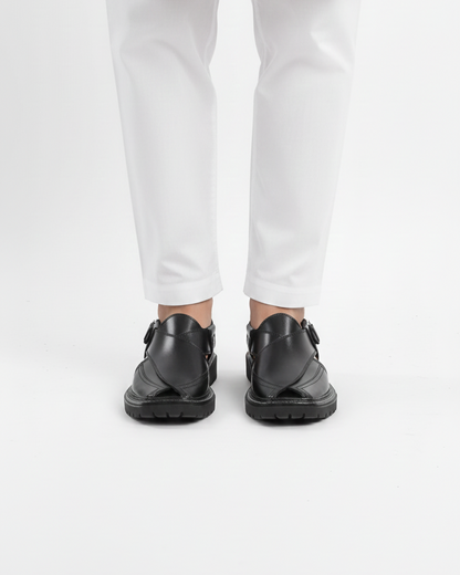 Pure Leather Handmade Kaptaan Chappal For Men