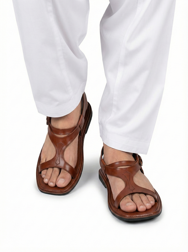 Handmade Mustard Brown Pure Leather Panjedar Chappal P#10010