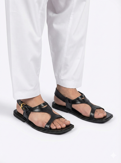 Handmade Pure Leather Panjedar Chappal for Men P#1009