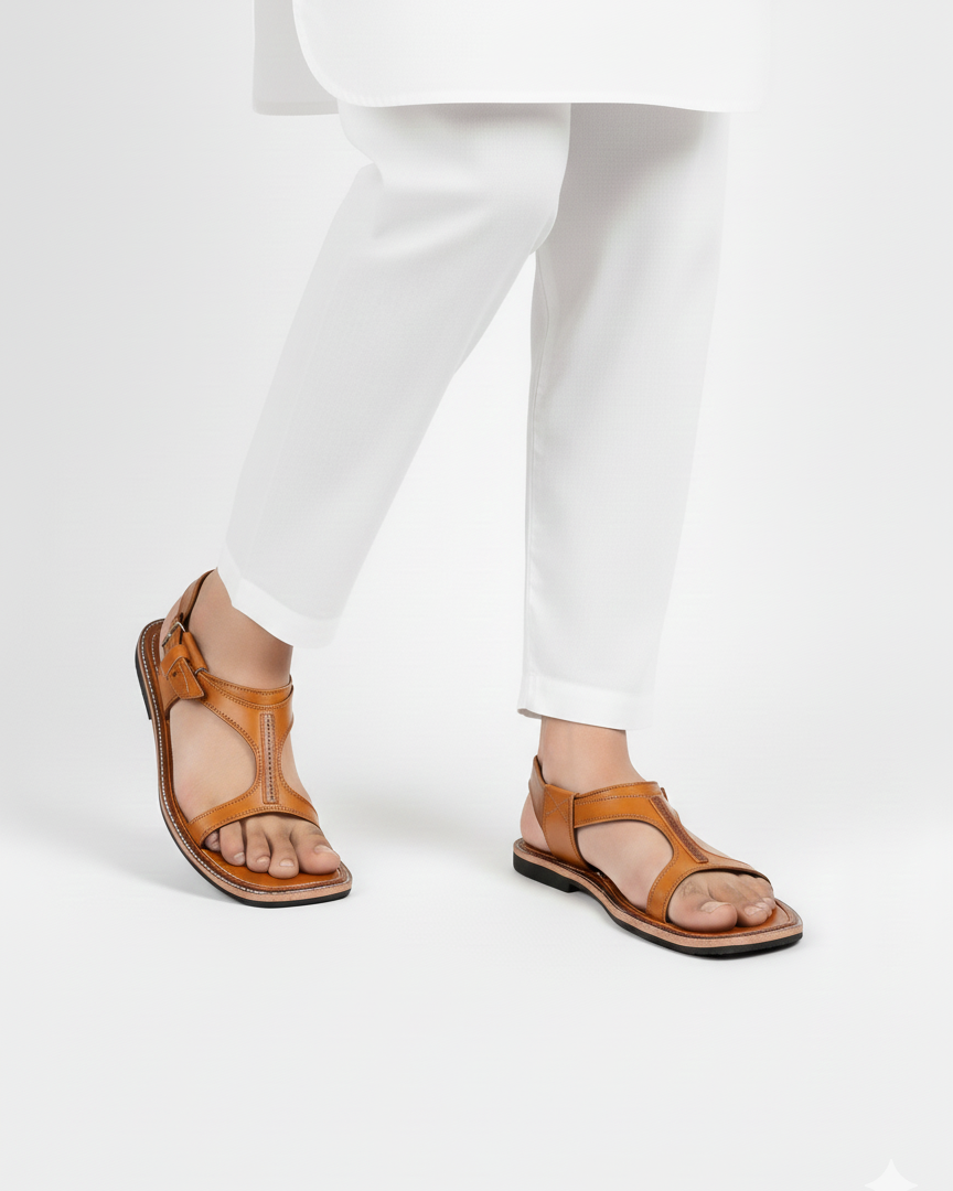 Handmade Pure Leather Panjedar Chappal for Men P#10013