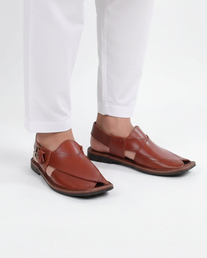Handmade Pure Leather Peshawari Chappal for Men